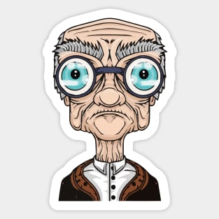 Grumpy old man Sticker